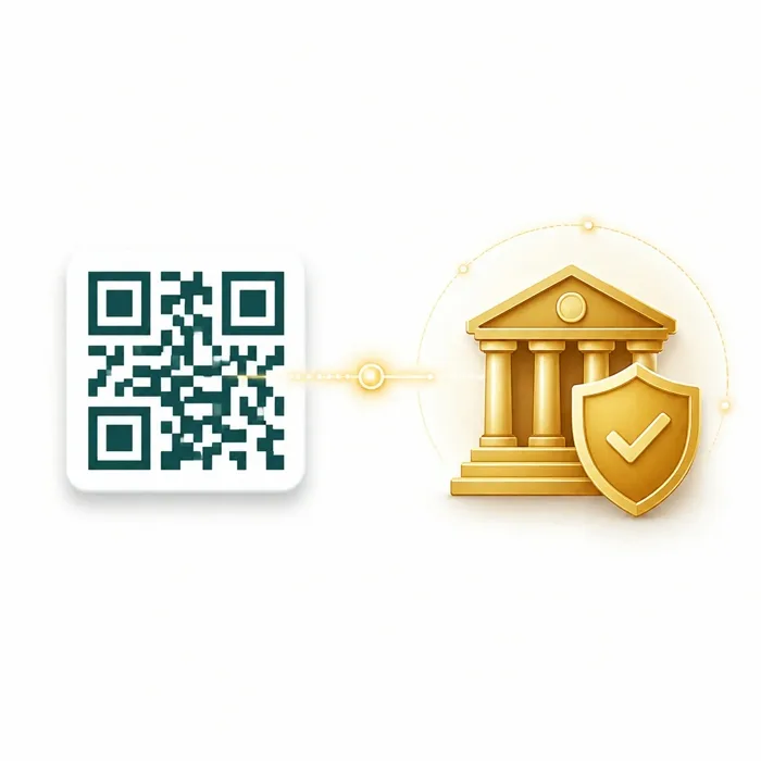 Person scanning a rent certificate's QR code on a phone to open the public verification page